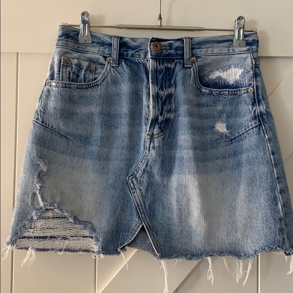 Pistols denim skirt
